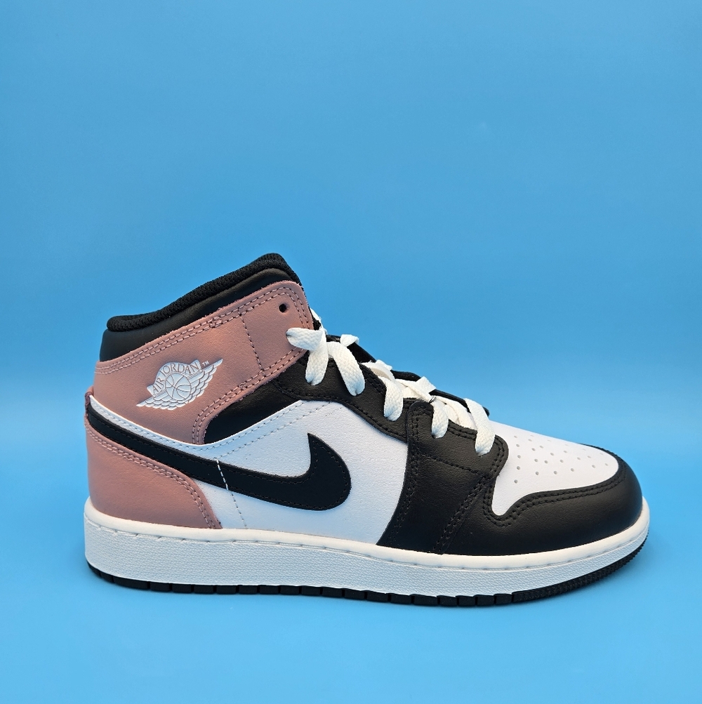AIR JORDAN 1 MID (GS) White/Black-Rust Pink DQ8423 100 #i3